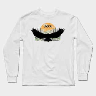 Black raven bird Long Sleeve T-Shirt